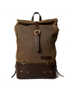 TOBACCO BROWN LEATHER SADDLEBAG BACKPACK BY TRIP MACHINE