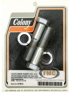 CHROME SCREW HEX HD RISERS - 1/2"-13 X 2.5" (6.35CM)
