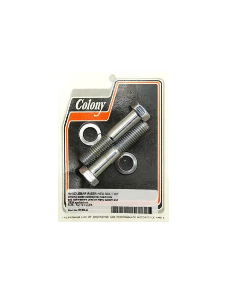 CHROME SCREW HEX HD RISERS - 1/2"-13 X 2-3/4"(7CM)