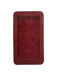 CHERRY RED LEATHER  MAGNETIC MOBILE PHONE CASE BY TRIP MACHINE 2