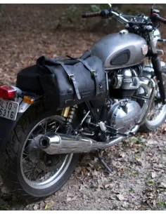 BLACK LEATHER OUTLAW SADDLE BAG 17 L BY TRIP MACHINE 2