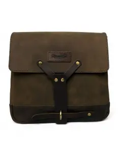 TOBACCO BROWN LEATHER SADDLE AND MESSENGER BAG BY TRIP MACHINE
