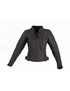 LADY RIDER VESTE FEMME CUIR NOIR MAT AVEC PROTECTIONS
