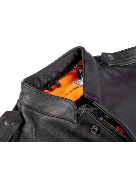 LA VISION LEATHER BIKER VEST WITH REFLECTORS BY ICC