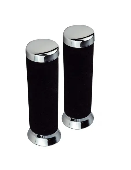 Comprar Puños Para Manillar De 22 Mm. De Espuma Con Terminales Cromo a precio de oferta