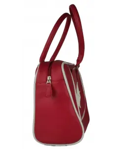 RED LEATHER SIMULATED BAG WITH WHITE STAR 2