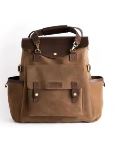 TRIP MACHINE OUTLANDER TOBACCO BROWN LEATHER BACKPACK