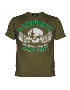 SHORT SLEEVE GREEN T-SHIRT "LIVE TO RIDE" RAUHBAUTZ