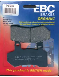 PASTILHAS DE FREIO ORGÂNICAS EBC FA409 PARA HARLEY-DAVIDSON