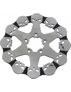 FIXED GROOVED REAR BRAKE DISC SKULL GALFER VARIOUS HARLEY DF681RH