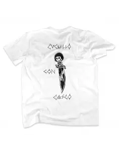 CAMISETA CUCHILLO CON CASCO BLANCA DE VENENO