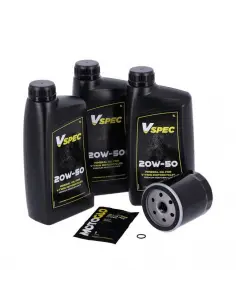 KIT TROCA DE ÓLEO 3L 20W 50 MINERAL MCS COM FILTRO CROMADO