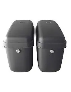 SACOCHES RIGIDES VRAMACK 'MINI DELUXE' NOIR MAT AVEC DÉFAUTS DE PEINTURE - PARFAITES POUR PERSONNALISATION 2