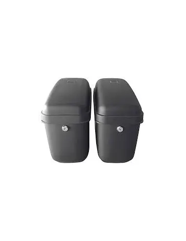 Comprar Alforjas Rígidas Vramack 'Mini Deluxe' Negro Mate Con Defectos De Pintura - Perfectas Para Personalizar a precio de ofer