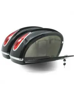 MALAS ALFORJES RÍGIDAS VRAMACK SEVEN PRETO BRILHANTE NEW TOURING - CAPACIDADE DE 44L 2