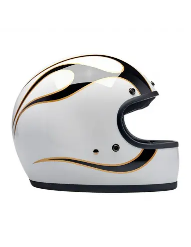 Comprar Casco Biltwell Gringo 22.06 Gloss White Flames a precio de oferta