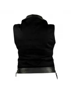 WOMEN'S VEST DENIM AND LEATHER 2