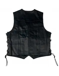 Acquista Gilet in Pelle Naturale con Lacci Laterali a Prezzo Scontato 2