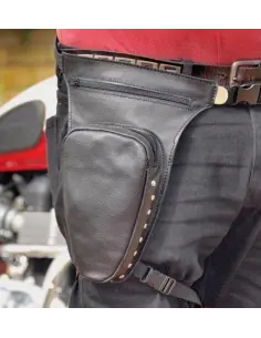 TRIANGULAR LEG BAG WITH STUDS