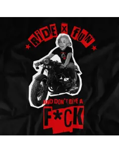 T-SHIRT RIDE X FUN AND DONT GIVE A FUCK PARA MULHER 2