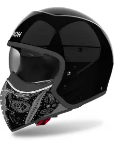 CAPACETE AIROH J110 PAISLEY GLOSS BLACK DUPLA APROVAÇÃO 22.06 JATO E INTEGRAL
