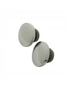 SET 2 GAS CAPS CHROME WITHOUT KEY FITS HD 96-UP