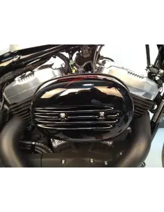 TAMPA DE FILTRO DE AR "FIM" DE BRILHO PRETO PARA O SPORTSTER 2004-UP