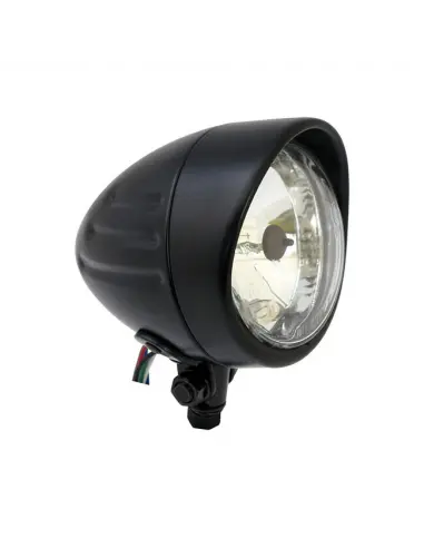 FAROL CENTRAL RANHURADO PRETO 4 POLEGADAS APROVADO