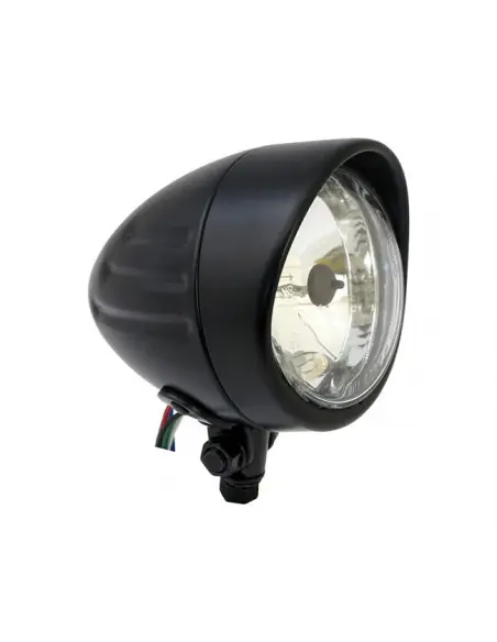 FAROL CENTRAL RANHURADO PRETO 4 POLEGADAS APROVADO