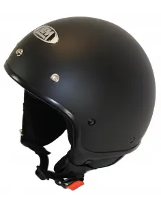 Acquista Casco Retro-Custom Ii Nero Opaco con Bottoni Visiera Inclusa a Prezzo Scontato