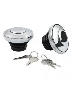 SET "CHORME" GASCAPS WITH LOCK POST 1996