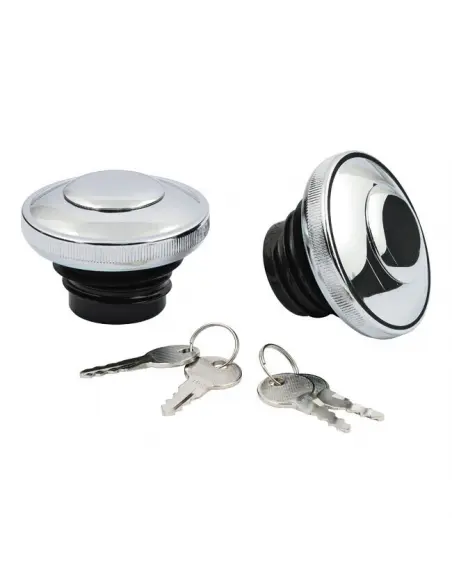 SET "CHORME" GASCAPS WITH LOCK POST 1996