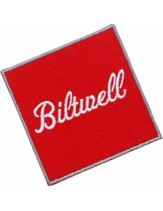BILTWELL PATCH LOGO ROUGE CARRÉ 5 X 5 CM