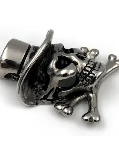 PENDENTIF EN ACIER INOXYDABLE CRÂNE DE CHISTERA 2
