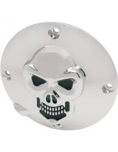 CHROME DERBY COVER SKULL HARLEY DAVIDSON SPORTSTER XL 94-03