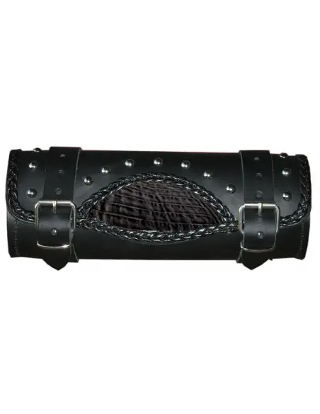 MEDIUM LEATHER RULITO SPECIAL MODEL BLACK LIZARD