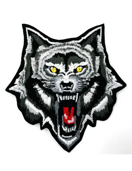 WOLF HEAD PATCH 7 X 7 CM
