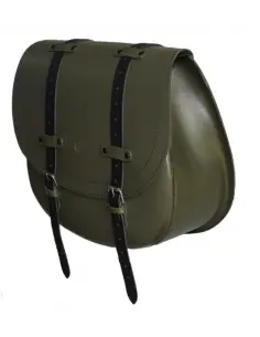 SADDLEBAG BANDO PLATOOM GREEN LEATHER ONE SIDE ONLY (34X38X15 CTM)