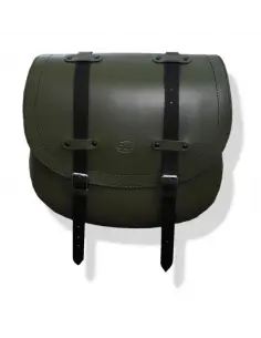 SADDLEBAG BANDO PLATOOM GREEN LEATHER ONE SIDE ONLY (34X38X15 CTM) 2