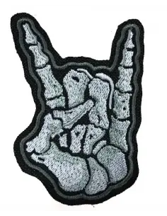 Comprar Parche Rock Mano Esqueleto 9 Cm a precio de oferta