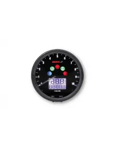 MULTIFUNCTION WATCH KOSO TNT D64 BLACK - KM AND REVS COUNTER