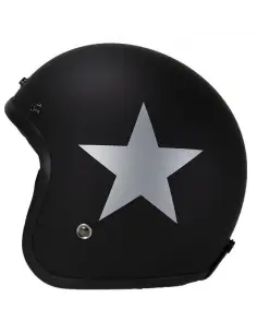 CASQUE JET PENDEJO BY IGUANA CUSTOM - NOIR MAT AVEC ÉTOILE