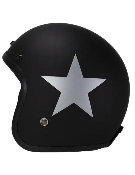 Comprar Casco Jet Pendejo By Iguana Custom - Negro Mate Con Estrella a precio de oferta