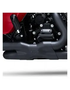 COLETORES COMPLETOS POWER DUALS PCX CROSSOVER EM PRETO FOSCO PARA HARLEY DAVIDSON TOURING DESDE 2017