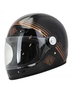 ARCHIVE VINTAGE THE LEGEND BLACK AND GOLD FULL-FACE HELMET