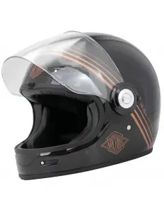 ARCHIVE VINTAGE THE LEGEND BLACK AND GOLD FULL-FACE HELMET 2