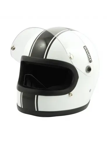Comprar Casco Bandit Integral Ece Blanco Linea Negra a precio de oferta