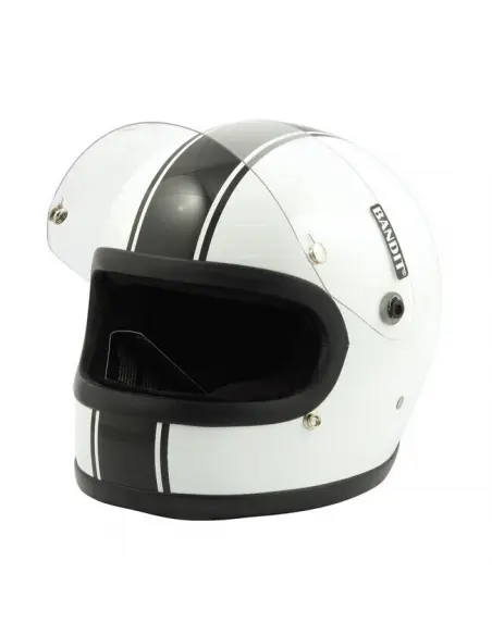 Comprar Casco Bandit Integral Ece Blanco Linea Negra a precio de oferta