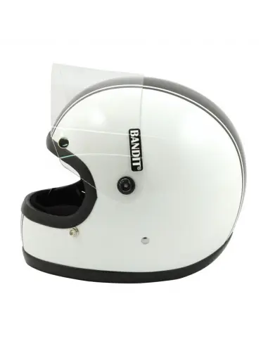 Comprar Casco Bandit Integral Ece Blanco Linea Negra a precio de oferta