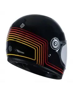CASQUE INTÉGRAL ORIGINE VEGA SUNRISE NOIR/ROUGE ECE 22.06 - STYLE VINTAGE 2